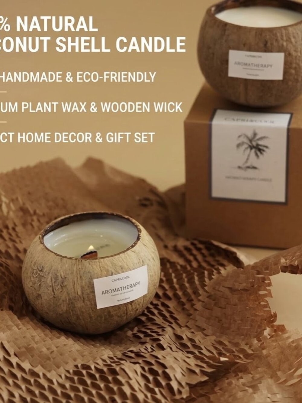 Coconut Shell Candle English Pear & Freesia 200g
